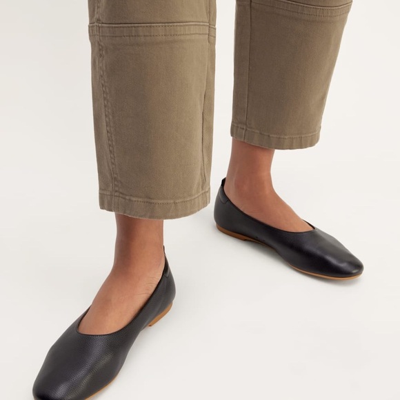 Everlane Womens The Day Glove Flats Black Size 7 Leather Classic Vent Pull Tab - Picture 1 of 8